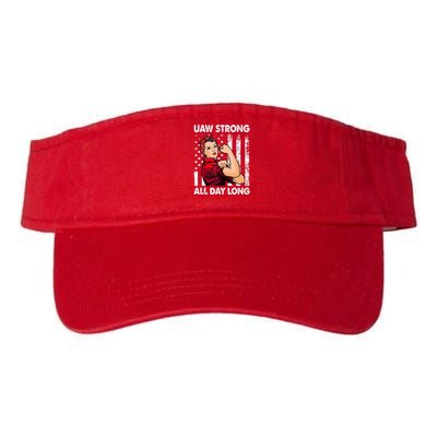Uaw Strong Uaw Laborer Worker Uaw Proud Union Pride Valucap Bio-Washed Visor