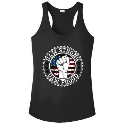 Uaw Strong Uaw Proud Union Pride Uaw Laborer Worker Design Ladies PosiCharge Competitor Racerback Tank