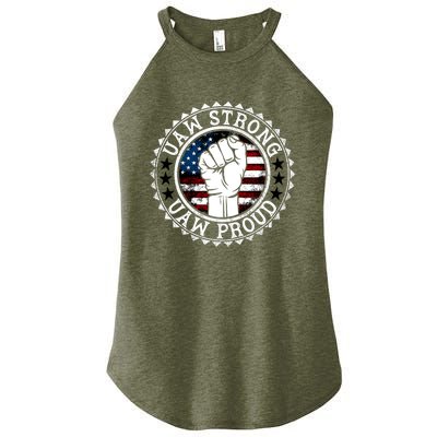 Uaw Strong Uaw Proud Union Pride Uaw Laborer Worker Design Women's Perfect Tri Rocker Tank