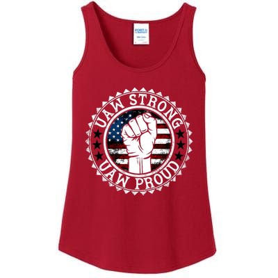 Uaw Strong Uaw Proud Union Pride Uaw Laborer Worker Design Ladies Essential Tank