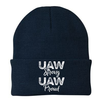 UAW Strong UAW Proud Union Pride UAW Laborer Worker Knit Cap Winter Beanie