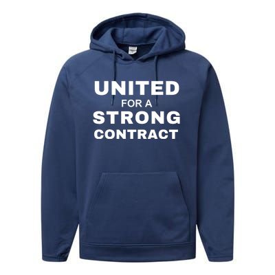 UAW Strike United For A Strong Contract Performance Fleece Hoodie