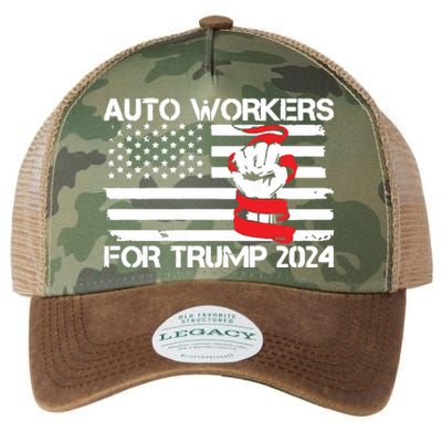 Uaw Strong Uaw Proud Union Pride Auto Workers For Trump Legacy Tie Dye Trucker Hat