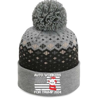 Uaw Strong Uaw Proud Union Pride Auto Workers For Trump The Baniff Cuffed Pom Beanie