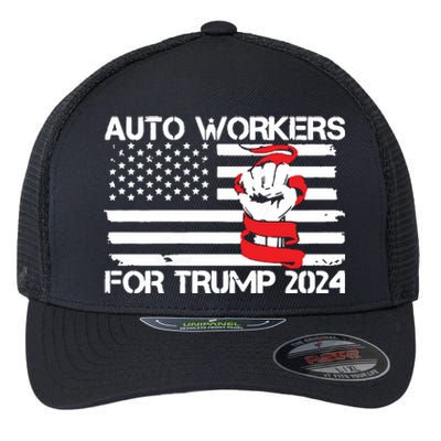 Uaw Strong Uaw Proud Union Pride Auto Workers For Trump Flexfit Unipanel Trucker Cap