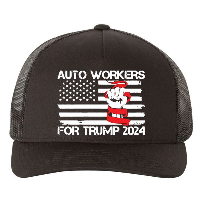 Uaw Strong Uaw Proud Union Pride Auto Workers For Trump Yupoong Adult 5-Panel Trucker Hat