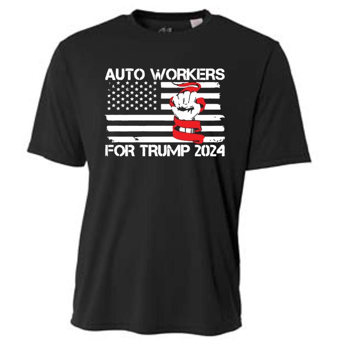 Uaw Strong Uaw Proud Union Pride Auto Workers For Trump Cooling Performance Crew T-Shirt