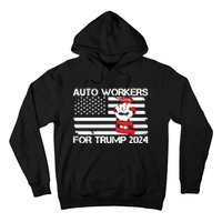 Uaw Strong Uaw Proud Union Pride Auto Workers For Trump Hoodie