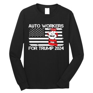 Uaw Strong Uaw Proud Union Pride Auto Workers For Trump Long Sleeve Shirt