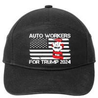 Uaw Strong Uaw Proud Union Pride Auto Workers For Trump 7-Panel Snapback Hat