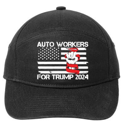 Uaw Strong Uaw Proud Union Pride Auto Workers For Trump 7-Panel Snapback Hat