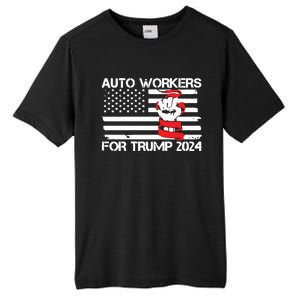 Uaw Strong Uaw Proud Union Pride Auto Workers For Trump Tall Fusion ChromaSoft Performance T-Shirt