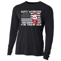 Uaw Strong Uaw Proud Union Pride Auto Workers For Trump Cooling Performance Long Sleeve Crew