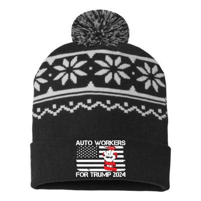 Uaw Strong Uaw Proud Union Pride Auto Workers For Trump USA-Made Snowflake Beanie