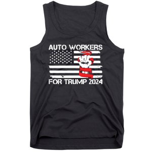 Uaw Strong Uaw Proud Union Pride Auto Workers For Trump Tank Top