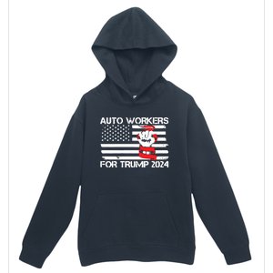 Uaw Strong Uaw Proud Union Pride Auto Workers For Trump Urban Pullover Hoodie