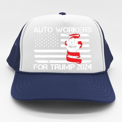 Uaw Strong Uaw Proud Union Pride Auto Workers For Trump Trucker Hat