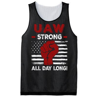 UAW Strike USA Flag Red United Auto Workers Picket Sign Mesh Reversible Basketball Jersey Tank