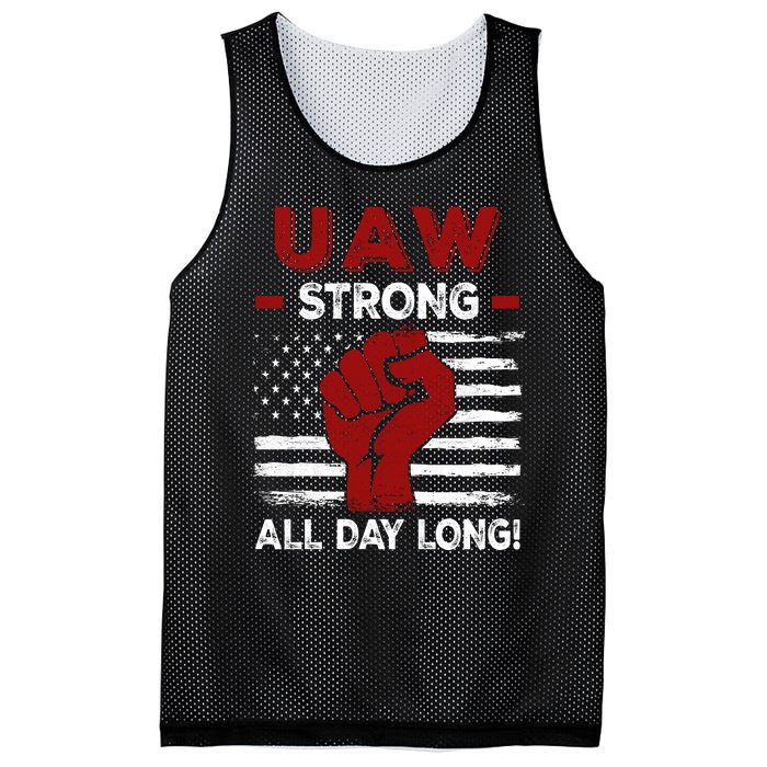 UAW Strike USA Flag Red United Auto Workers Picket Sign Mesh Reversible Basketball Jersey Tank