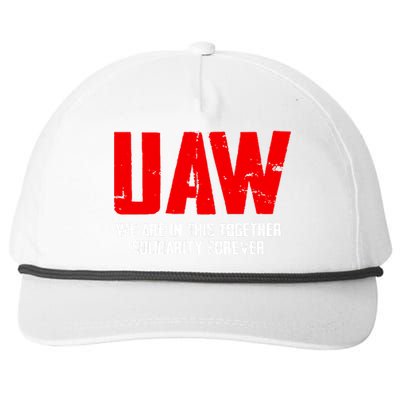 Uaw Strike United Auto Workers Union Uaw Strong Snapback Five-Panel Rope Hat