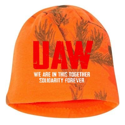 Uaw Strike United Auto Workers Union Uaw Strong Kati - Camo Knit Beanie