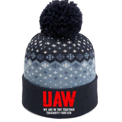 Uaw Strike United Auto Workers Union Uaw Strong The Baniff Cuffed Pom Beanie