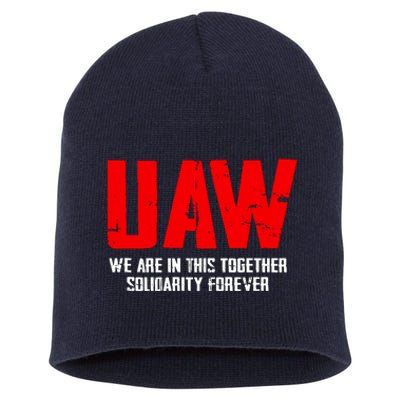 Uaw Strike United Auto Workers Union Uaw Strong Short Acrylic Beanie