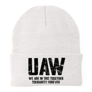 Uaw Strike United Auto Workers Union Uaw Strong Red Knit Cap Winter Beanie