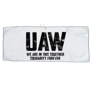 Uaw Strike United Auto Workers Union Uaw Strong Red Large Microfiber Waffle Golf Towel