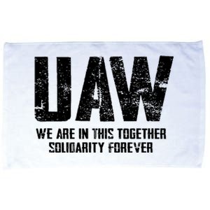 Uaw Strike United Auto Workers Union Uaw Strong Red Microfiber Hand Towel