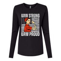 Uaw Strong Uaw Proud Union Pride Uaw Laborer Worker Womens Cotton Relaxed Long Sleeve T-Shirt