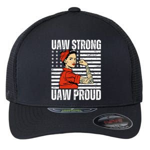 Uaw Strong Uaw Proud Union Pride Uaw Laborer Worker Flexfit Unipanel Trucker Cap