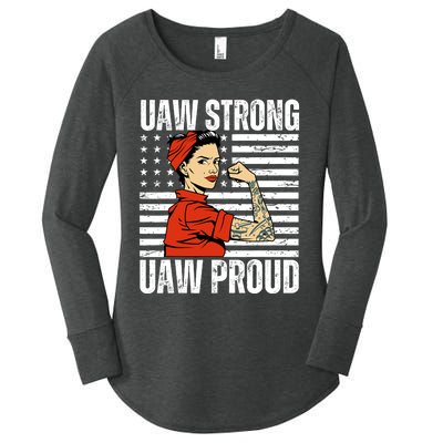 Uaw Strong Uaw Proud Union Pride Uaw Laborer Worker Women's Perfect Tri Tunic Long Sleeve Shirt