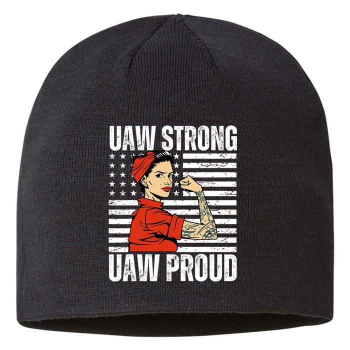 Uaw Strong Uaw Proud Union Pride Uaw Laborer Worker Sustainable Beanie