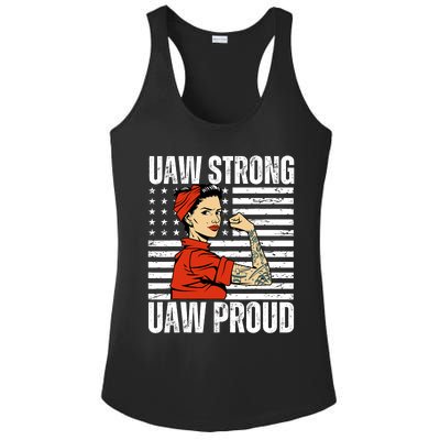 Uaw Strong Uaw Proud Union Pride Uaw Laborer Worker Ladies PosiCharge Competitor Racerback Tank