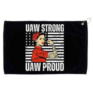 Uaw Strong Uaw Proud Union Pride Uaw Laborer Worker Grommeted Golf Towel