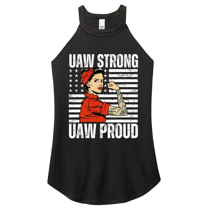 Uaw Strong Uaw Proud Union Pride Uaw Laborer Worker Women's Perfect Tri Rocker Tank