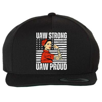 Uaw Strong Uaw Proud Union Pride Uaw Laborer Worker Wool Snapback Cap