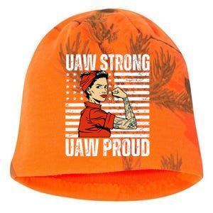 Uaw Strong Uaw Proud Union Pride Uaw Laborer Worker Kati - Camo Knit Beanie