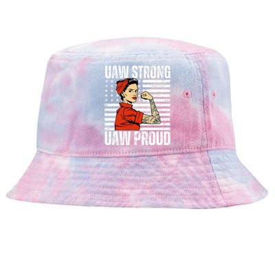 Uaw Strong Uaw Proud Union Pride Uaw Laborer Worker Tie-Dyed Bucket Hat