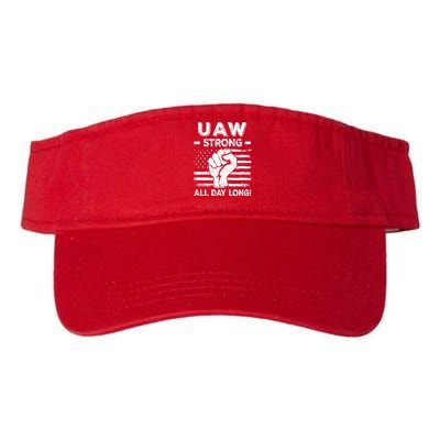 UAW Strike USA Flag Red United Auto Workers Picket Sign Valucap Bio-Washed Visor