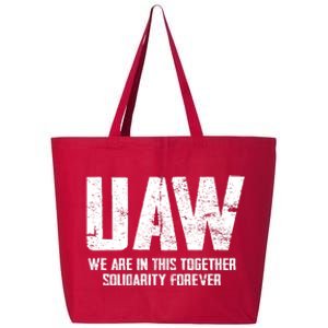 UAW Strike United Auto Workers Union UAW Strong Red T 25L Jumbo Tote