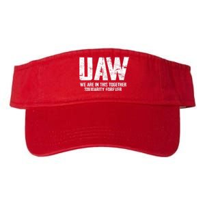 UAW Strike United Auto Workers Union UAW Strong Red T Valucap Bio-Washed Visor