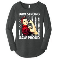 UAW Strong UAW Proud Union Pride UAW Laborer Worker Women's Perfect Tri Tunic Long Sleeve Shirt