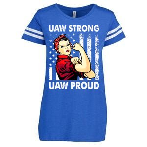 UAW Strong UAW Proud Union Pride UAW Laborer Worker Enza Ladies Jersey Football T-Shirt