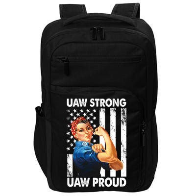 Uaw Strong Uaw Proud Union Member Strong Impact Tech Backpack