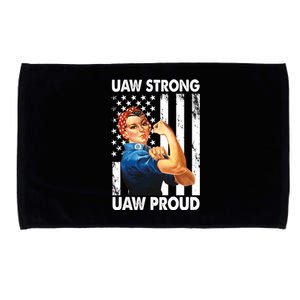 Uaw Strong Uaw Proud Union Member Strong Microfiber Hand Towel