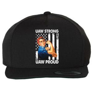 Uaw Strong Uaw Proud Union Member Strong Wool Snapback Cap