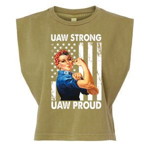 Uaw Strong Uaw Proud Union Member Strong Garment-Dyed Women's Muscle Tee