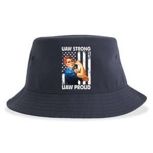 Uaw Strong Uaw Proud Union Member Strong Sustainable Bucket Hat